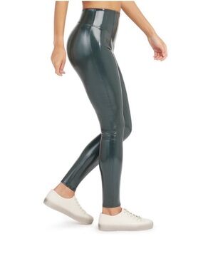 Spanx Faux Leather Green Legging